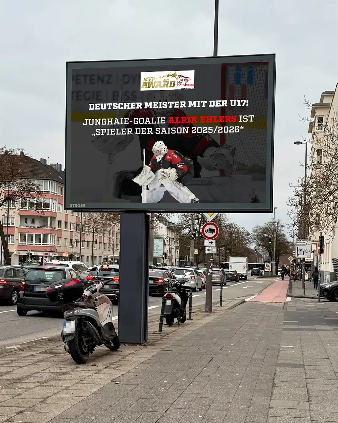 Haie-Medienpartner Ströer informierte via Screens im Stadtgebiet über das