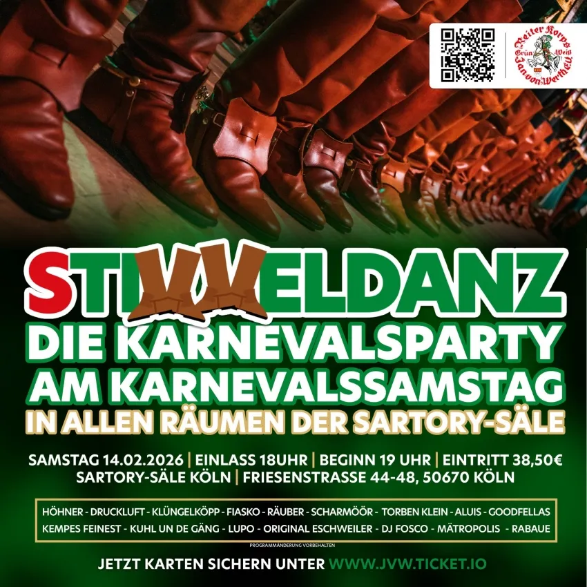 Für die legendäre Stivveldanz-Party stiftete das Korps 10 Ehrenkarten für